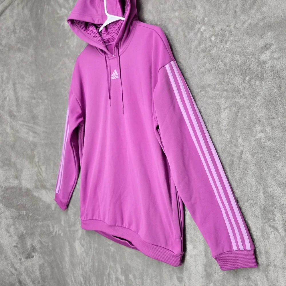 Adidas Womens Medium‎ Gear Up Hoodie Sweatshirt Semi Pulse Lilac Athleisure Gym